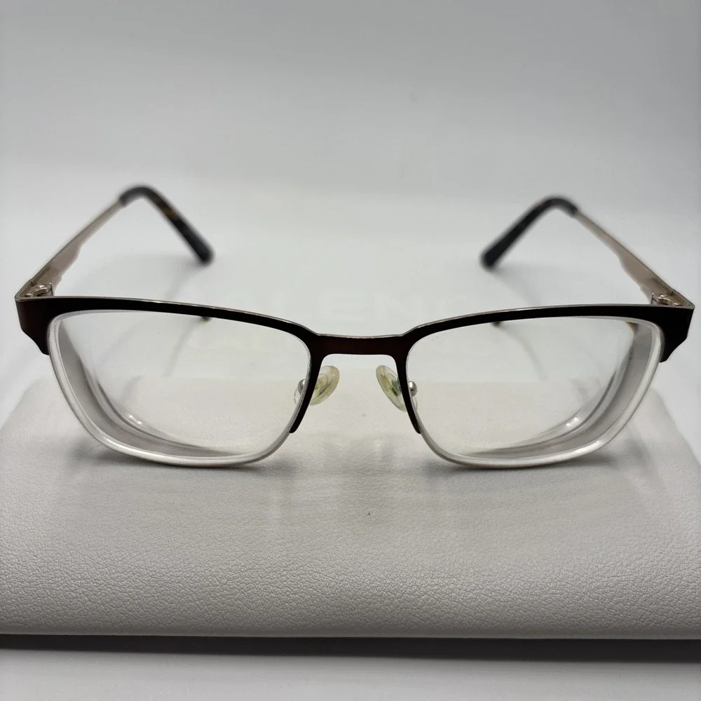 Michael Ryen MR-322 C3 Eyeglasses Men's Brown Metal Full Rim 55-18-145mm w/case